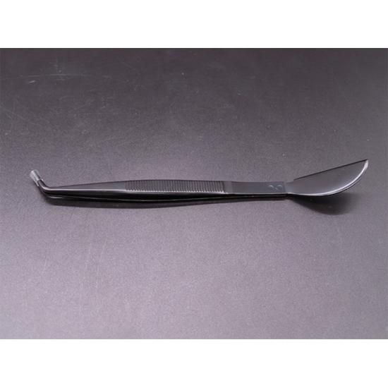 Gebogen bonsai-pincet – 210 mm, zwart roestvrij staal